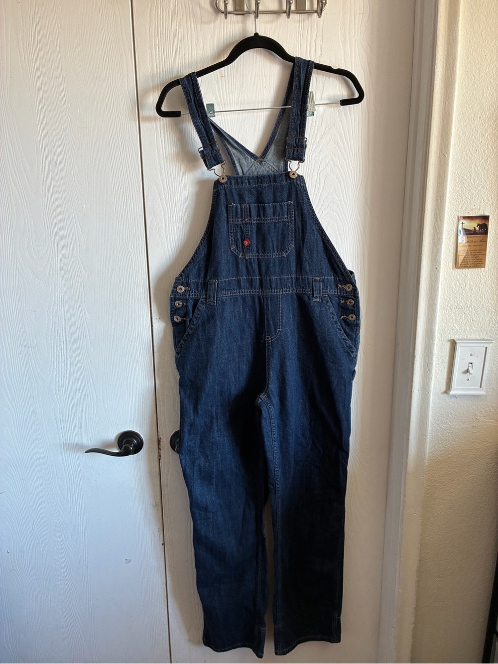 Dickies Relaxed Fit Bib Overall Size S Dark Wash Carpenter Style Cotton